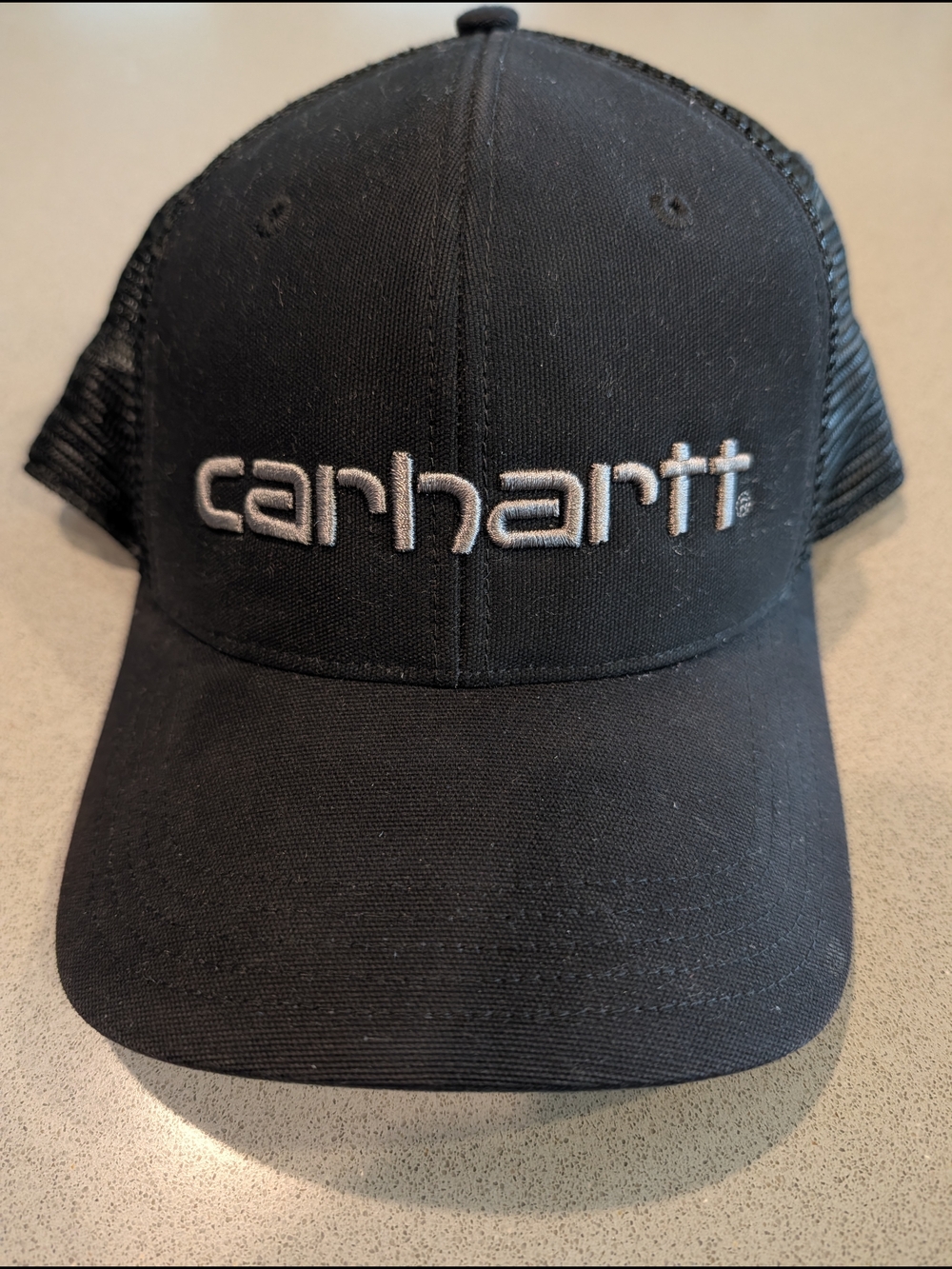 Carhartt Black Mesh Back Logo Cap